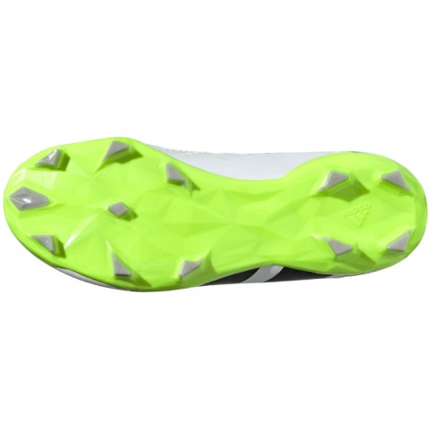 Buty piłkarskie dla dzieci adidas Predator Accuracy.3 Laceless FG biało-szare IF2265 Buty piłkarskie dla dzieci adidas Predator Accuracy.3 Laceless FG biało-szare IF2265