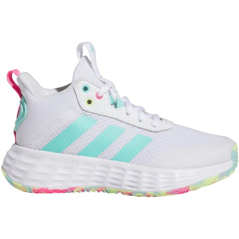 Buty dla dzieci adidas Ownthegame 2.0 biało-niebieskie IF2696 Buty dla dzieci adidas Ownthegame 2.0 biało-niebieskie IF2696