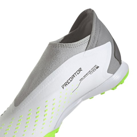 Buty piłkarskie adidas Predator Accuracy.3 Laceless TF biało-szare GY9999 Buty piłkarskie adidas Predator Accuracy.3 Laceless TF biało-szare GY9999