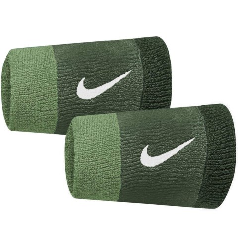Frotki na nadgarstek Nike szerokie Swoosh 2 szt. zielone N0001586314OS Frotki na nadgarstek Nike szerokie Swoosh 2 szt. zielone N0001586314OS