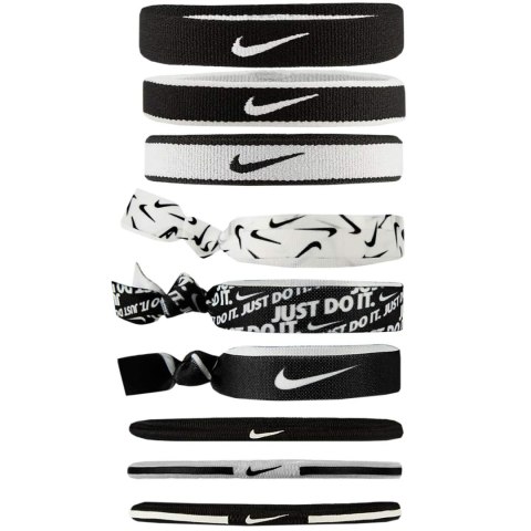 Gumki do włosów Nike Mixed Ponytail Holders 9 szt. czarno-białe N0003537036OS Gumki do włosów Nike Mixed Ponytail Holders 9 szt. czarno-białe N0003537036OS