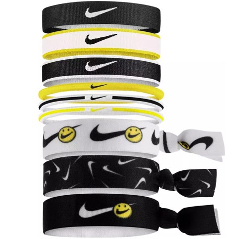 Gumki do włosów Nike Mixed Ponytail Holders 9 szt. czarno-biało-żółte N0003537032OS Gumki do włosów Nike Mixed Ponytail Holders 9 szt. czarno-biało-żółte N0003537032OS
