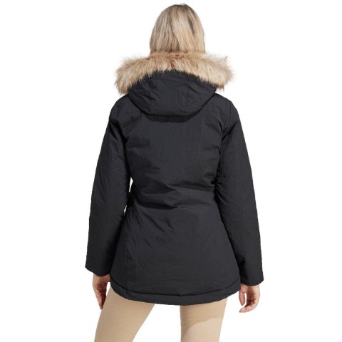 Kurtka damska adidas Parka Hooded Fur czarna IJ8260 Kurtka damska adidas Parka Hooded Fur czarna IJ8260