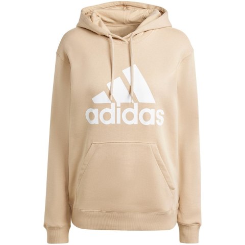 Bluza damska adidas Essentials Big Logo Regular Fleece Hoodie beżowa IR9330 Bluza damska adidas Essentials Big Logo Regular Fleece Hoodie beżowa IR9330
