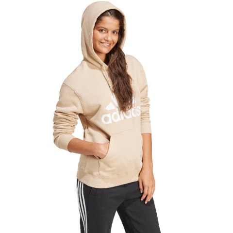 Bluza damska adidas Essentials Big Logo Regular Fleece Hoodie beżowa IR9330 Bluza damska adidas Essentials Big Logo Regular Fleece Hoodie beżowa IR9330