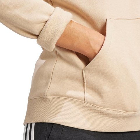 Bluza damska adidas Essentials Big Logo Regular Fleece Hoodie beżowa IR9330 Bluza damska adidas Essentials Big Logo Regular Fleece Hoodie beżowa IR9330