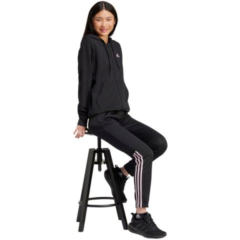 Bluza damska adidas Essentials Linear Full-Zip French Terry Hoodie czarna IS2072 Bluza damska adidas Essentials Linear Full-Zip French Terry Hoodie czarna IS2072