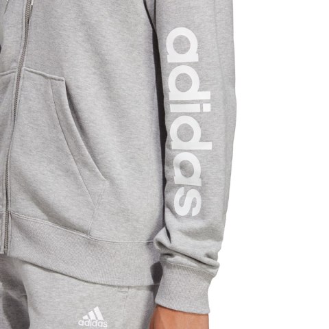 Bluza damska adidas Essentials Linear Full-Zip French Terry Hoodie szara IC6866 Bluza damska adidas Essentials Linear Full-Zip French Terry Hoodie szara IC6866
