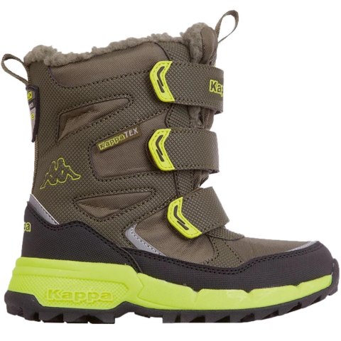 Buty dla dzieci Kappa Vipos Tex zielono-czarne 260902K 3133 Buty dla dzieci Kappa Vipos Tex zielono-czarne 260902K 3133
