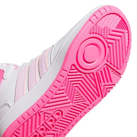 Buty dla dzieci adidas Hoops Mid biało-różowe IF2722 Buty dla dzieci adidas Hoops Mid biało-różowe IF2722