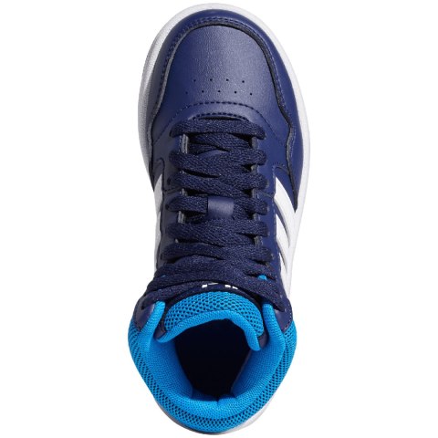 Buty dla dzieci adidas Hoops Mid granatowe GW0400 Buty dla dzieci adidas Hoops Mid granatowe GW0400