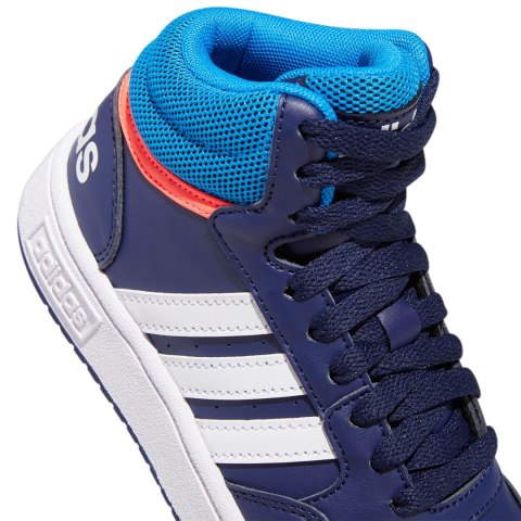 Buty dla dzieci adidas Hoops Mid granatowe GW0400 Buty dla dzieci adidas Hoops Mid granatowe GW0400
