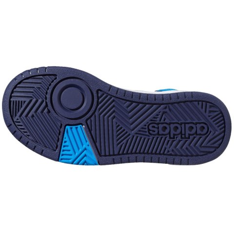 Buty dla dzieci adidas Hoops Mid granatowe GW0400 Buty dla dzieci adidas Hoops Mid granatowe GW0400