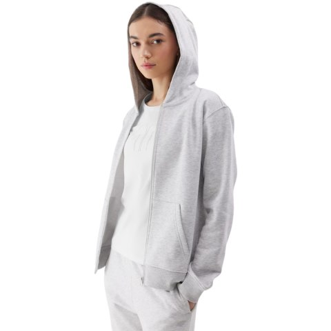 Bluza damska 4F F0956 chłodny jasny szary melanż 4FWSS24TSWSF0956 27M Bluza damska 4F F0956 chłodny jasny szary melanż 4FWSS24TSWSF0956 27M