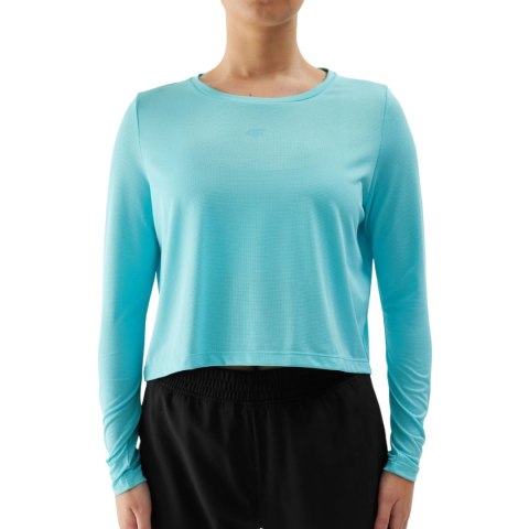 Koszulka damska longsleeve 4F F218 niebieska 4FWSS24TFLOF218 33S Koszulka damska longsleeve 4F F218 niebieska 4FWSS24TFLOF218 33S