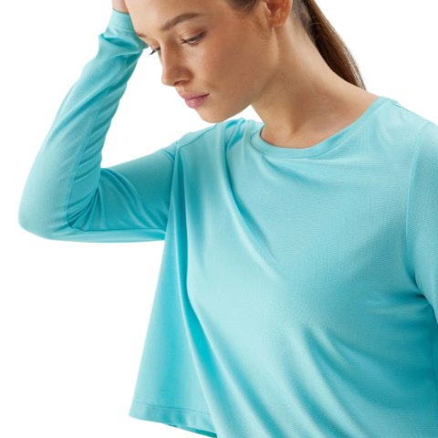 Koszulka damska longsleeve 4F F218 niebieska 4FWSS24TFLOF218 33S Koszulka damska longsleeve 4F F218 niebieska 4FWSS24TFLOF218 33S