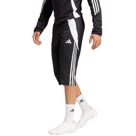Spodnie męskie adidas Tiro 24 3/4 czarne IJ7671 Spodnie męskie adidas Tiro 24 3/4 czarne IJ7671