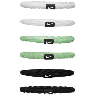 Gumki do włosów Nike Flex 6 szt. biało-zielono-czarne N1009194130OS