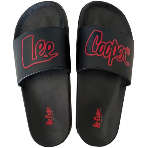 Klapki damskie Lee Cooper czarno-czerwone LCW-24-42-2483LA Klapki damskie Lee Cooper czarno-czerwone LCW-24-42-2483LA