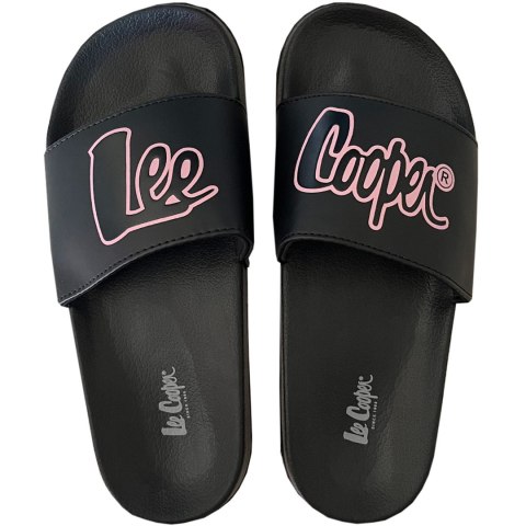Klapki damskie Lee Cooper czarno-różowe LCW-24-42-2482LA Klapki damskie Lee Cooper czarno-różowe LCW-24-42-2482LA