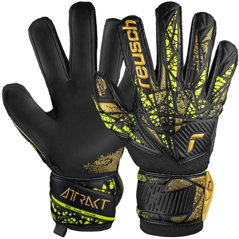 Rękawice bramkarskie Reusch Attrakt Infinity Finger Support czarno-żółte 5470710 7739 Rękawice bramkarskie Reusch Attrakt Infinity Finger Support czarno-żółte 5470710 7739