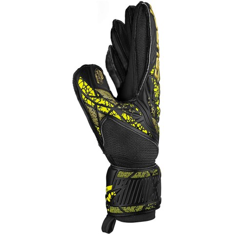 Rękawice bramkarskie Reusch Attrakt Infinity Finger Support czarno-żółte 5470710 7739 Rękawice bramkarskie Reusch Attrakt Infinity Finger Support czarno-żółte 5470710 7739