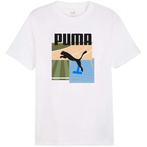Koszulka męska Puma Graphics Summer Sports Tee II biała 627909 02 Koszulka męska Puma Graphics Summer Sports Tee II biała 627909 02
