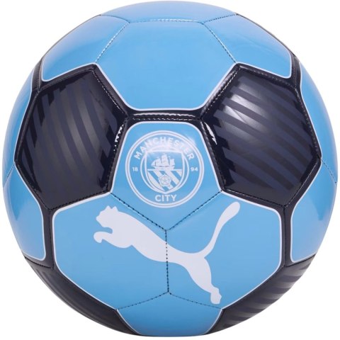 Piłka nożna Puma MCFC ESS niebiesko-czarna 84416 03 Piłka nożna Puma MCFC ESS niebiesko-czarna 84416 03
