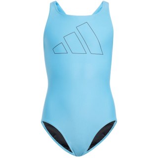 Kostium kąpielowy dla dziewczynki adidas Performance Big Bars jasnoniebieski IR9625