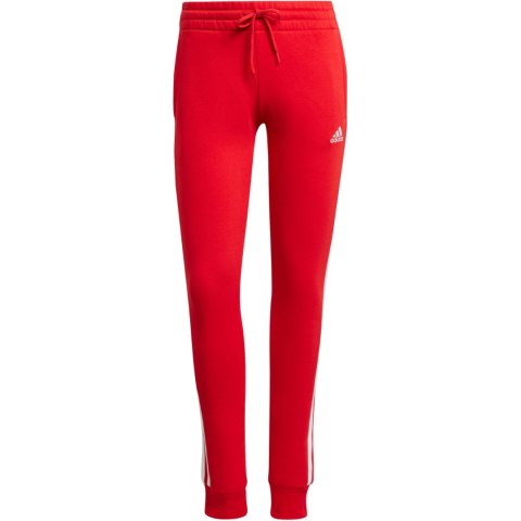 Spodnie damskie adidas Essentials 3-Stripes Fleece czerwone IY1719 Spodnie damskie adidas Essentials 3-Stripes Fleece czerwone IY1719