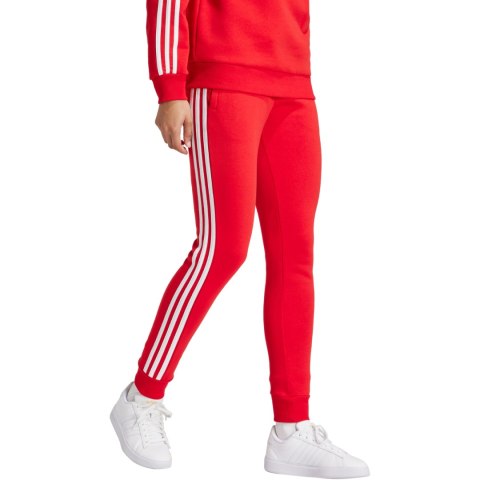 Spodnie damskie adidas Essentials 3-Stripes Fleece czerwone IY1719 Spodnie damskie adidas Essentials 3-Stripes Fleece czerwone IY1719