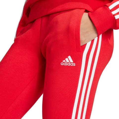 Spodnie damskie adidas Essentials 3-Stripes Fleece czerwone IY1719 Spodnie damskie adidas Essentials 3-Stripes Fleece czerwone IY1719