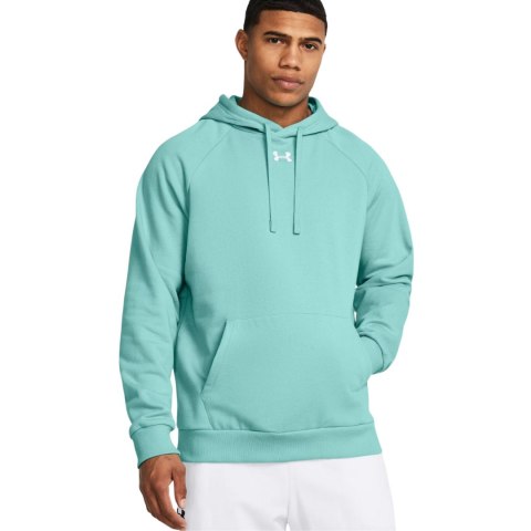 Bluza męska Under Armour Rival Fleece Hoodie miętowa 1379757 482 Bluza męska Under Armour Rival Fleece Hoodie miętowa 1379757 482