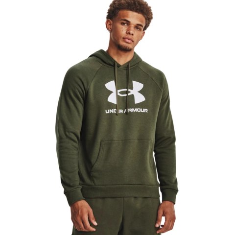Bluza męska Under Armour Rival Fleece Logo HD oliwkowa 1379758 390 Bluza męska Under Armour Rival Fleece Logo HD oliwkowa 1379758 390