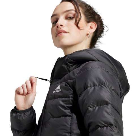 Kurtka damska adidas Essentials Light Down Hooded czarna HZ5724 Kurtka damska adidas Essentials Light Down Hooded czarna HZ5724