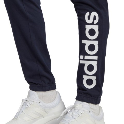 Spodnie męskie adidas Essentials Single Jersey Tapered Elasticized Cuff Logo granatowe IC0056 Spodnie męskie adidas Essentials Single Jersey Tapered Elasticized Cuff Logo granatowe IC0056
