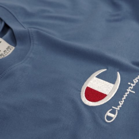 Koszulka męska Champion Crewneck niebieska 220270 BS099 Koszulka męska Champion Crewneck niebieska 220270 BS099