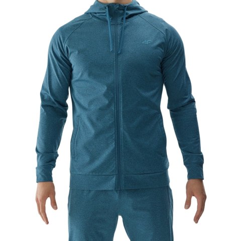 Bluza męska 4F M404 morska zieleń melanż 4FWAW24TFSWM404 46M Bluza męska 4F M404 morska zieleń melanż 4FWAW24TFSWM404 46M