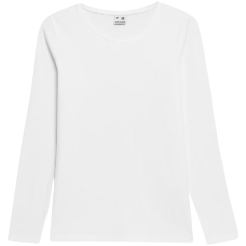 Koszulka damska Longsleeve 4F F376 biała 4FWMM00TLONF376 10S Koszulka damska Longsleeve 4F F376 biała 4FWMM00TLONF376 10S