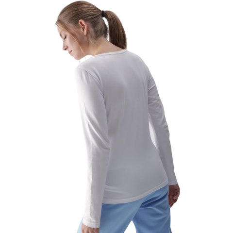 Koszulka damska Longsleeve 4F F376 biała 4FWMM00TLONF376 10S Koszulka damska Longsleeve 4F F376 biała 4FWMM00TLONF376 10S