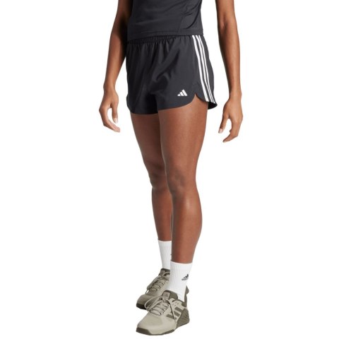 Spodenki damskie adidas Pacer Training 3-Stripes Woven High-Rise czarne IT7760 Spodenki damskie adidas Pacer Training 3-Stripes Woven High-Rise czarne IT7760