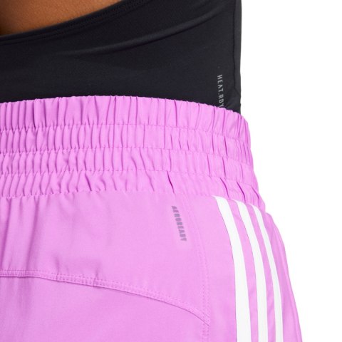Spodenki damskie adidas Pacer Training 3-Stripes Woven High Rise różowe IX1079 Spodenki damskie adidas Pacer Training 3-Stripes Woven High Rise różowe IX1079