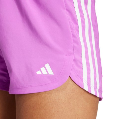Spodenki damskie adidas Pacer Training 3-Stripes Woven High Rise różowe IX1079 Spodenki damskie adidas Pacer Training 3-Stripes Woven High Rise różowe IX1079