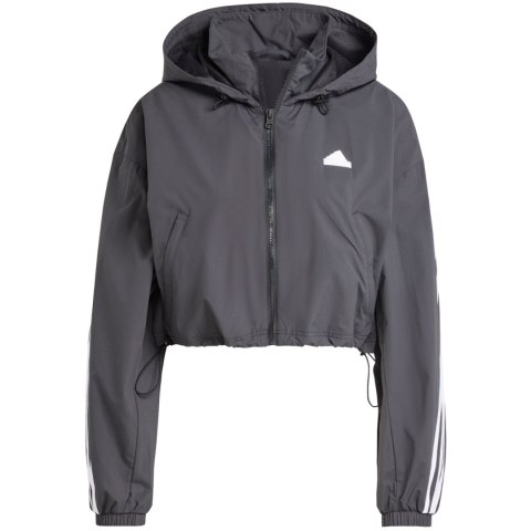 Kurtka damska adidas FI 3S WND WB szara IS3660 Kurtka damska adidas FI 3S WND WB szara IS3660