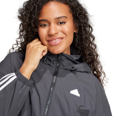 Kurtka damska adidas FI 3S WND WB szara IS3660 Kurtka damska adidas FI 3S WND WB szara IS3660