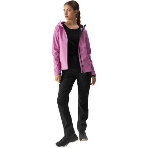 Kurtka damska softshell 4F F285 różowa 4FWAW24TSOFF285 54S Kurtka damska softshell 4F F285 różowa 4FWAW24TSOFF285 54S