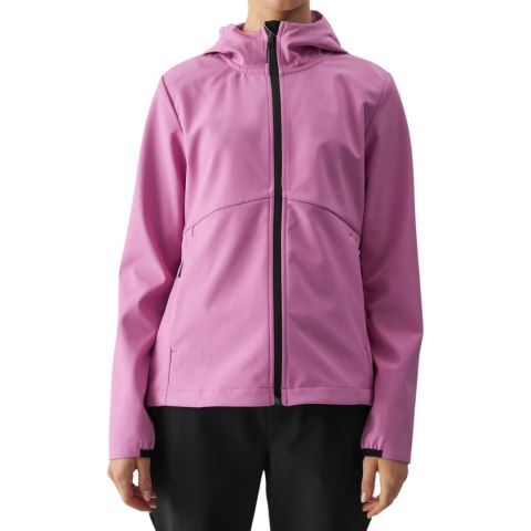 Kurtka damska softshell 4F F285 różowa 4FWAW24TSOFF285 54S Kurtka damska softshell 4F F285 różowa 4FWAW24TSOFF285 54S