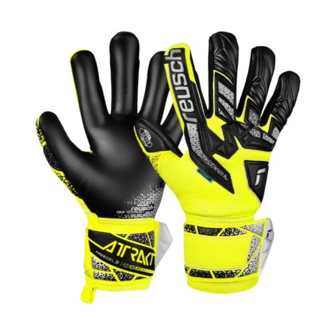 Rękawice bramkarskie Reusch Attrakt Freegel Silver żółto-czarne 5570235 2025 Rękawice bramkarskie Reusch Attrakt Freegel Silver żółto-czarne 5570235 2025