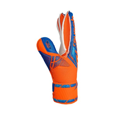 Rękawice bramkarskie Reusch Attrakt Solid Finger Support Junior niebiesko-pomarańczowe 5472510 2290 Rękawice bramkarskie Reusch Attrakt Solid Finger Support Junior niebiesko-pomarańczowe 5472510 2290