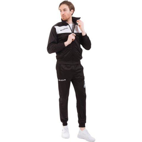 Dres Givova Tuta Visa Black czarno-biały TR018 1003B Dres Givova Tuta Visa Black czarno-biały TR018 1003B